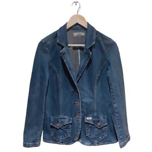 Levi Strauss Signature Women's Jean Jacket Medium Blue Wash Size Medium (8/10)